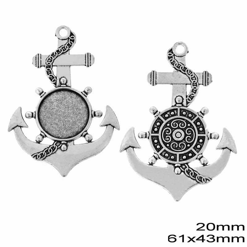 Casting Cup Pendant Anchor 61x43mm
