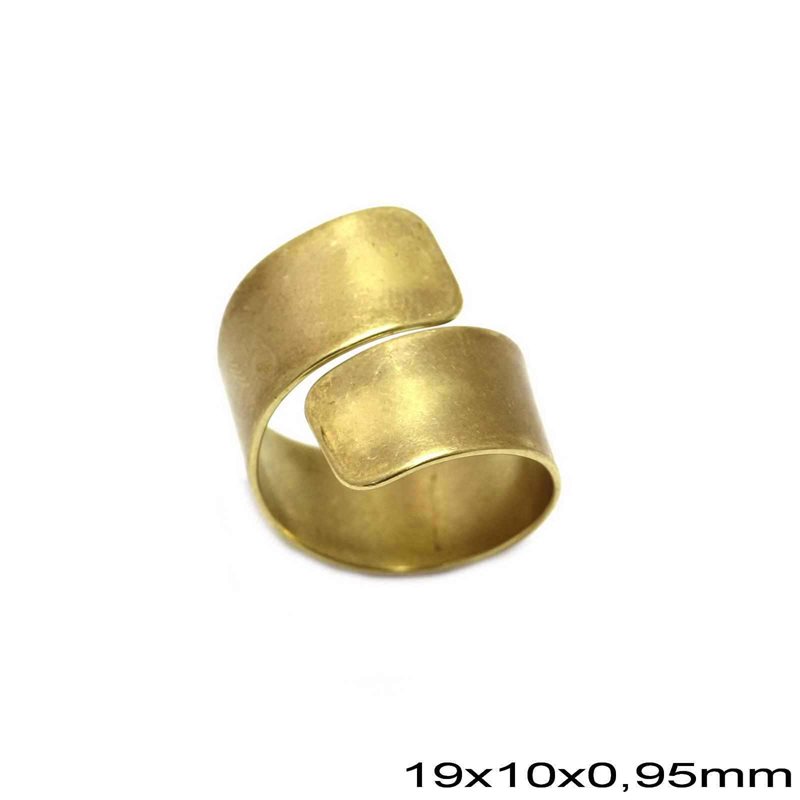 Brass Ring with Base 19x10x0,95mm