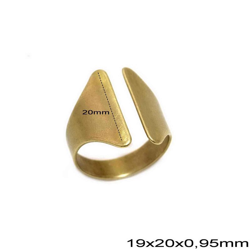 Brass Ring with Base 19x20x0,95mm