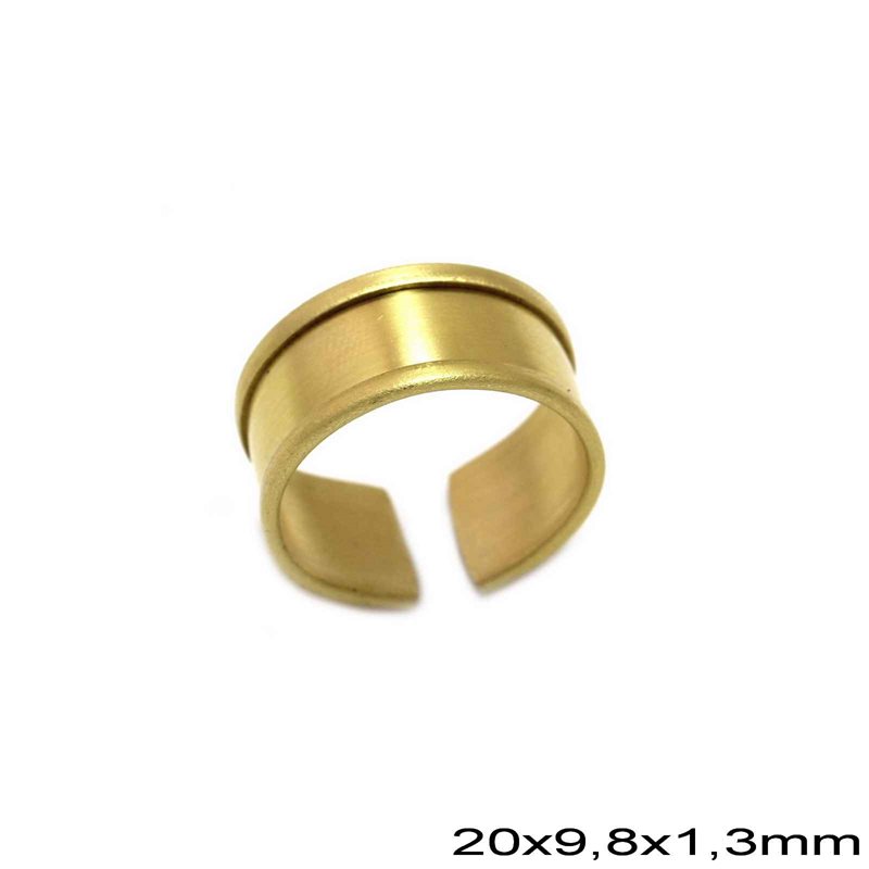 Brass Ring with Base 20x9,8x1,3mm