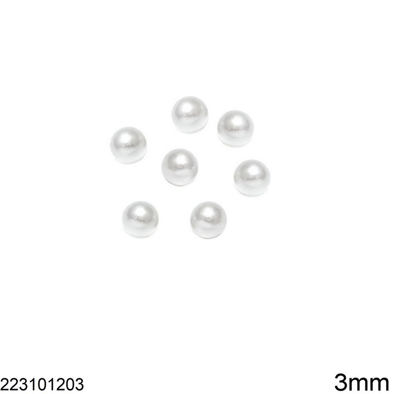 Pearl A Without Hole 3mm, White
