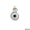 Silver 925 Evil Eye Murano Pendant 4mm 