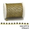 Brass Single-stranded Cup Chain SS8.5/PP18 245pcs/m Grade 2
