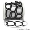 Aluminium Gourmette Chain 27x17.8x2.5mm, Black Color
