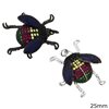 Μενταγιόν  Μεταλλικό Μύγα με Πολύχρωμα Ζιργκόν 25mm