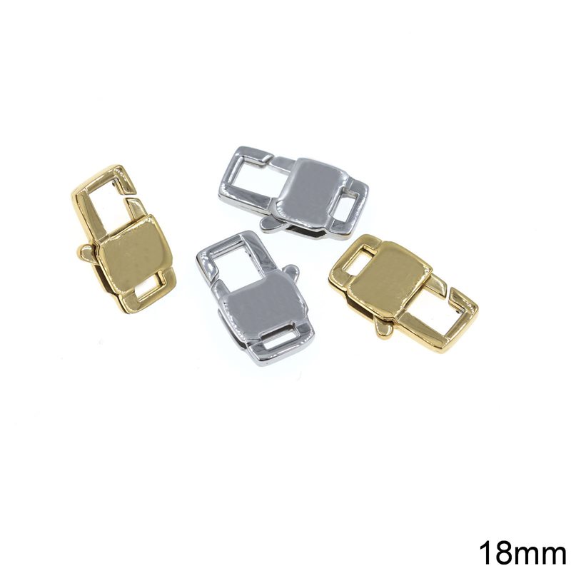Stainless Steel Square Lobster Claw clasp 18mm