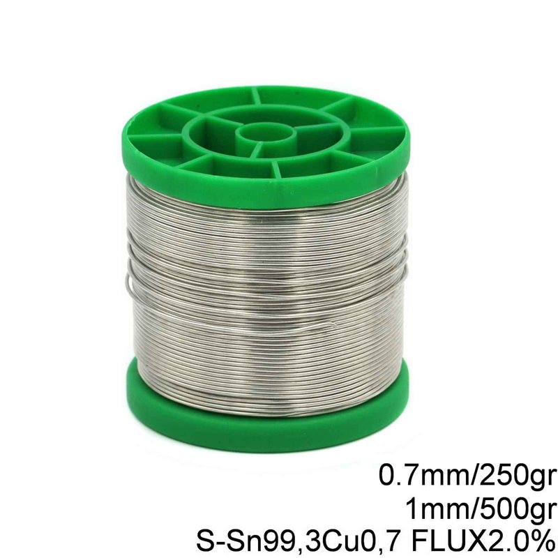 Soldering Wire Ecoloy Lead-free S-Sn99,3Cu0,7 FLUX2.0%