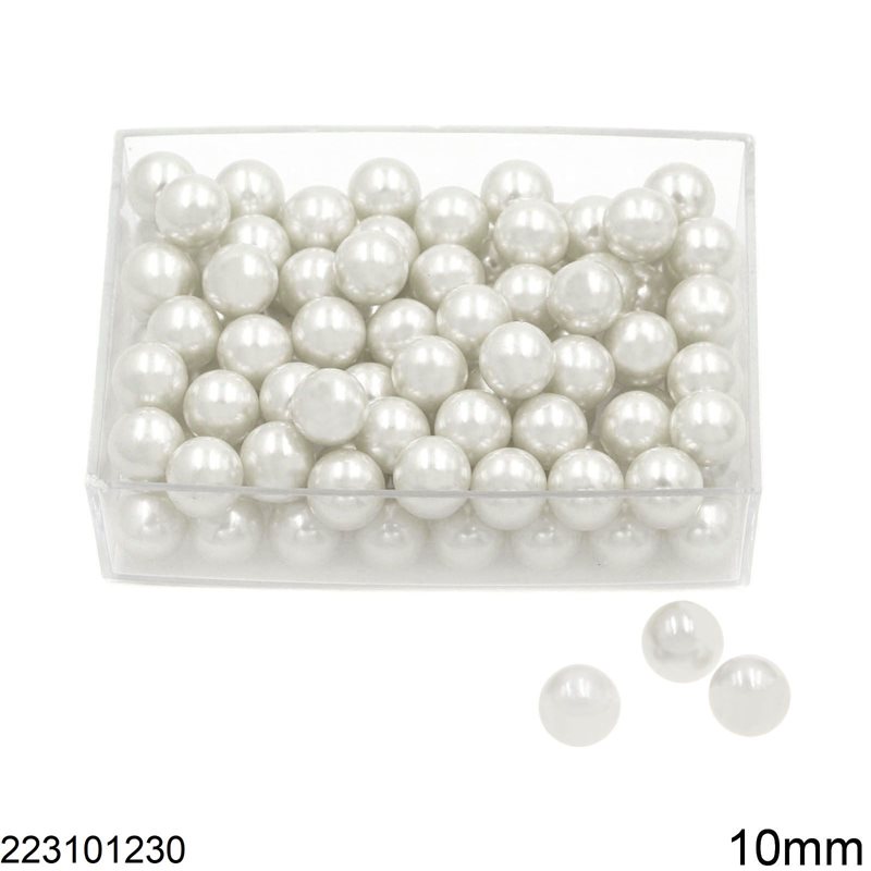 Plastic Pearl Not Drilled 10mm