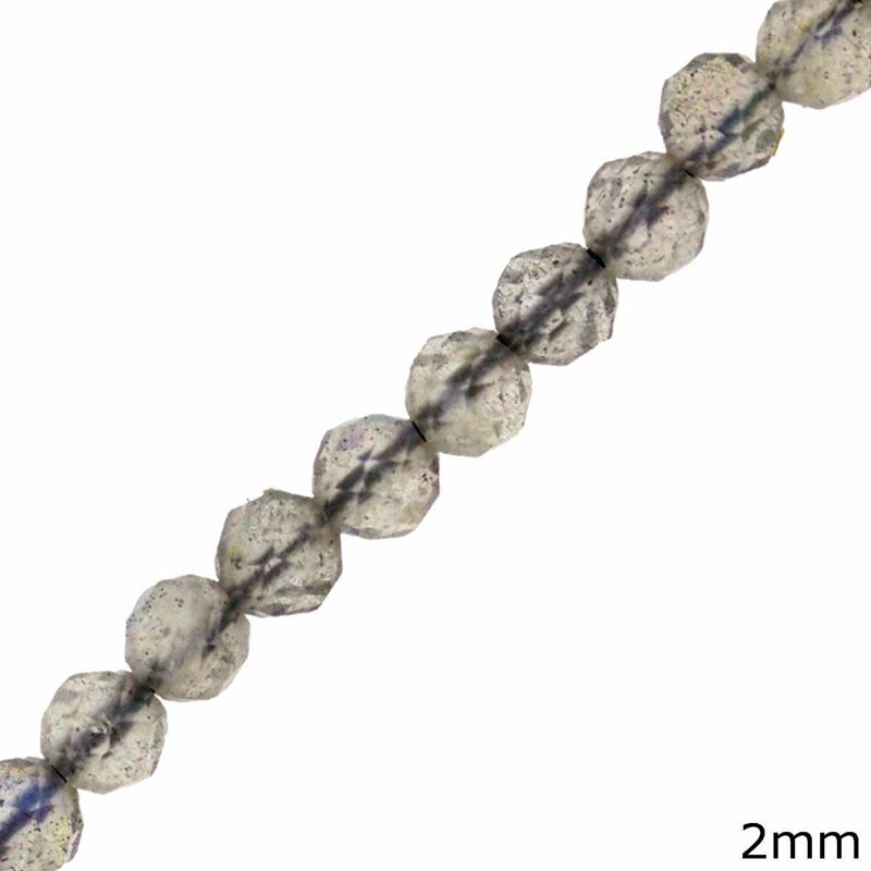 Labradorite Faceted Beads 2mm