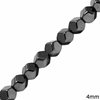 Hematite Beads with 8 sides 4mm