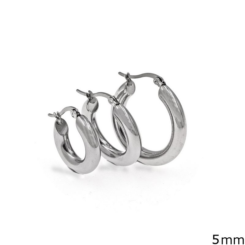 Stainless Steel Earring Hoops 5mm