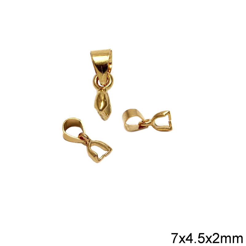 Brass Pinch Pendant Bail 7x4.5x2mm