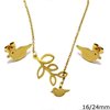 Stainless Steel Set of Earrings Necklace Bird