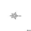 Διάστημα Ασημένιο 925 Αστέρι με Ζιργκόν 4mm