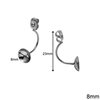 Stainless Steel Earring Back 23mm with Post 6-8mm