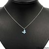 Silver 925 Necklace Butterfly with Zircon 10x12mm