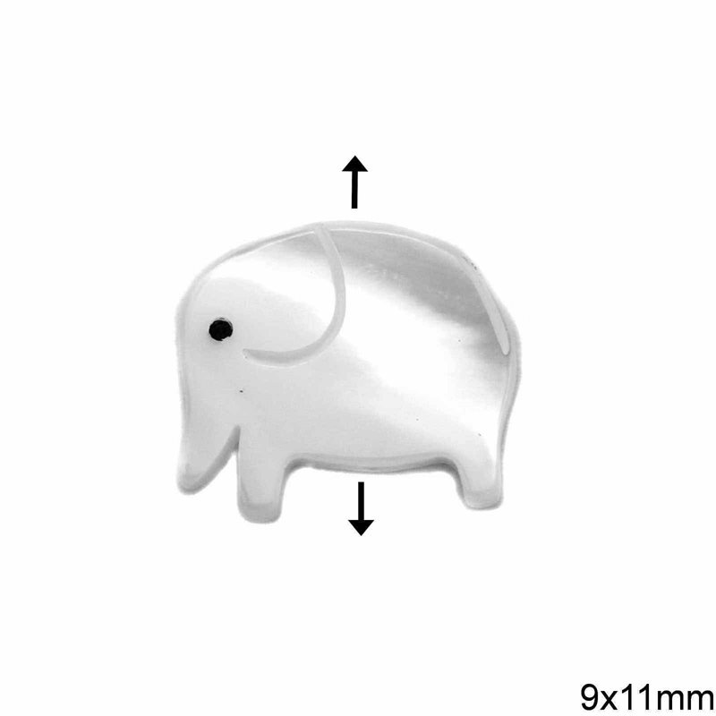 Mop-shell Bead Elephant 9x11mm