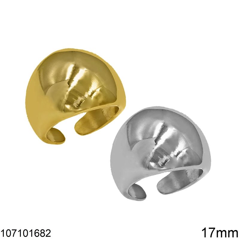 Δαχτυλίδι Ασημένιο 925 Θόλος 17mm
