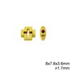 Casting Cross Bead 8x7.8x3.6mm with Hole 1.7mm