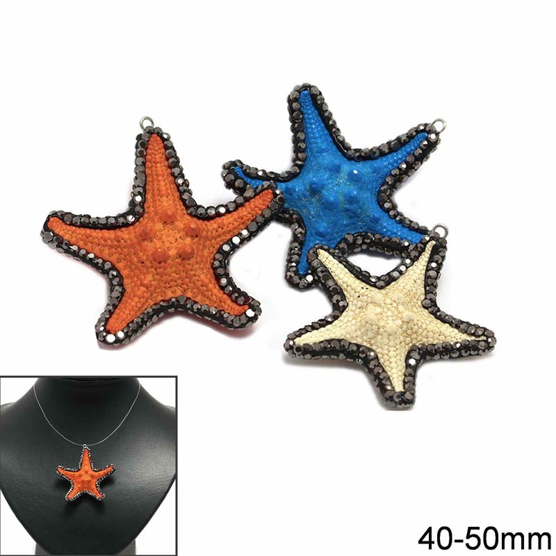 Μενταγιόν Αστερίας Φυσικός με Μαρκασίτη 40-50mm