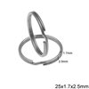 Stainless Steel Split Ring Rounded Wire 25x1.7x2.5mm