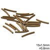 Brass Curved Tube Bead 15x1,5mm with 0,8mm hole