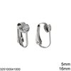 Stainless Steel Clip-on Earring 16mm with Post 5mm