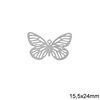 Brass Stamped Butterfly 15,5x24mm
