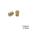 Brass Tube Chain Stopper with silicone 7.5x5mm and 1.8mm hole