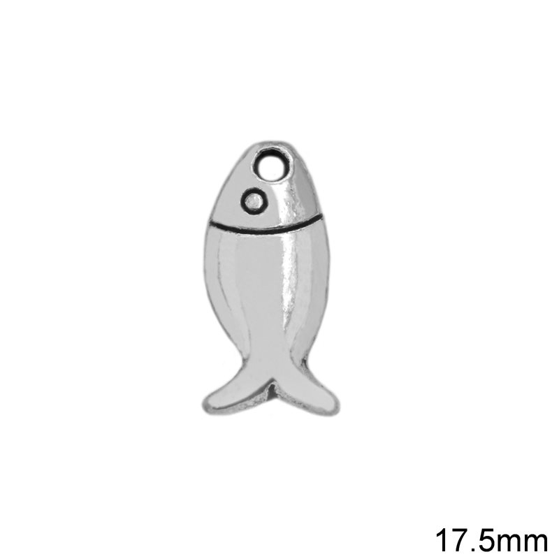 Μενταγιόν Χυτό Ψάρι 17.5mm