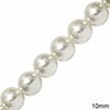 Plastic Pearl B 10mm, 180pcs/strand