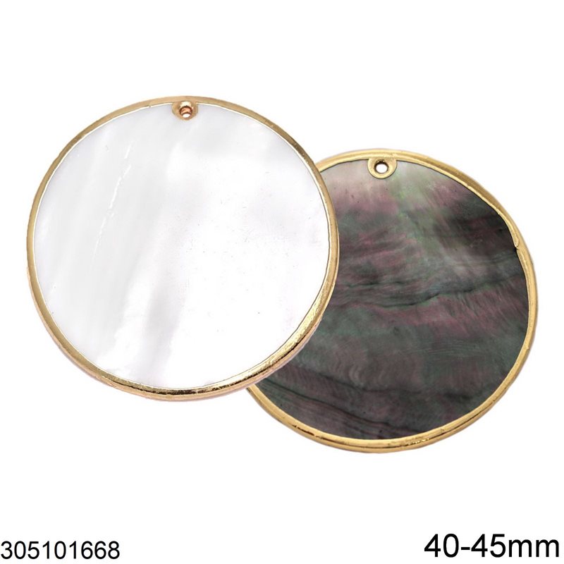 Shell Round Pendant 40-45mm