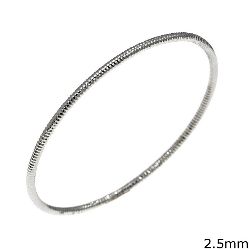 Silver 925 Diamond Cut Bracelet 2.5mm