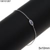 Silver 925 Bracalet Evil Eye with enamel 4x10mm