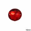 Plastic Round Faceted Sew-on Stone 16mm