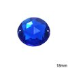 Plastic Round Faceted Sew-on Stone 18mm