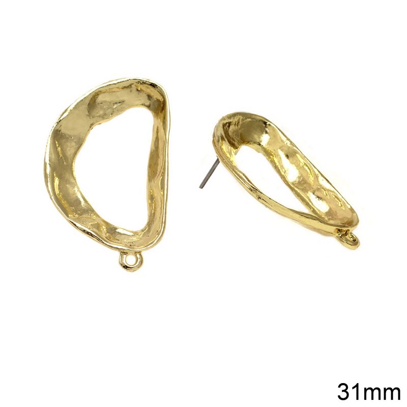 Casting Earring Stud with Loop 31mm
