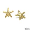 Casting Earring Stud Starfish with Loop 25mm