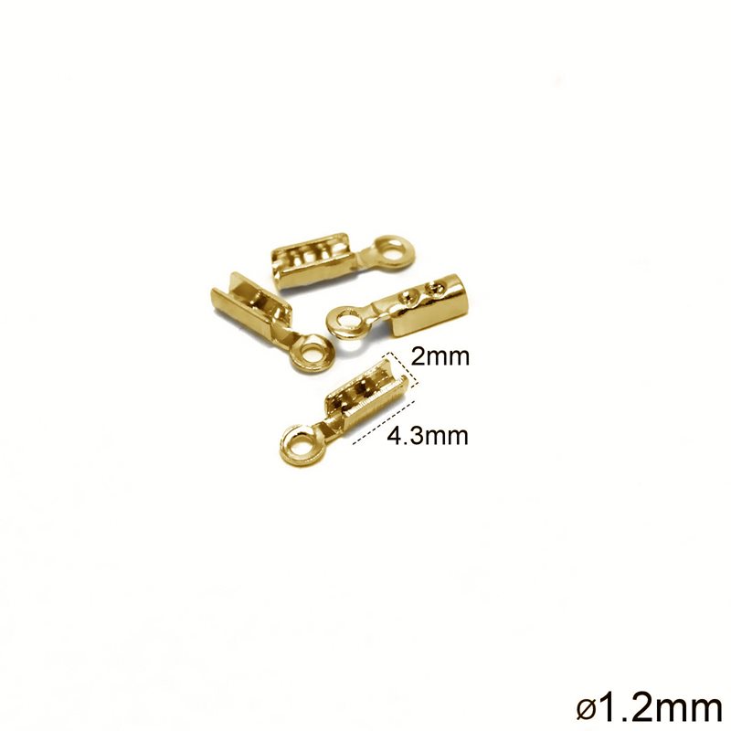 Brass Cord Ending Cup 1.2mm