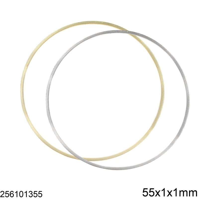 Brass Round Flat Ring 55x1x1mm