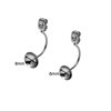 Stainless Steel Earring Back 23mm with Post 6-8mm
