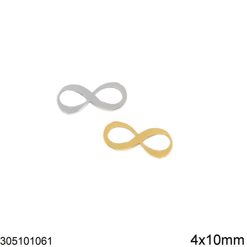 Stainless Steel Pendant Infinity Symbol 4x10mm