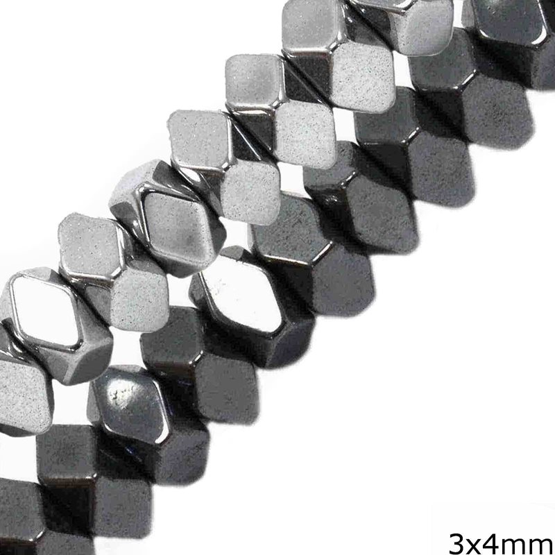 Hematite Disk Beads 3x4mm