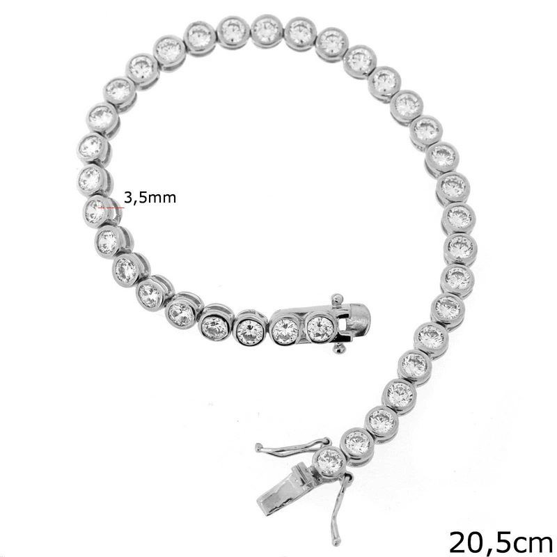 Silver 925 Tennis Bracelet 3,5mm 20,5cm