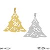 Stainless Steel New Years Lucky Charm Christmas Tree 52-55mm