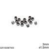 Stainless Steel Bead 3mm with 1.5mm hole