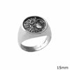 Silver  925 Ring Athena -Alexander the Great 15mm