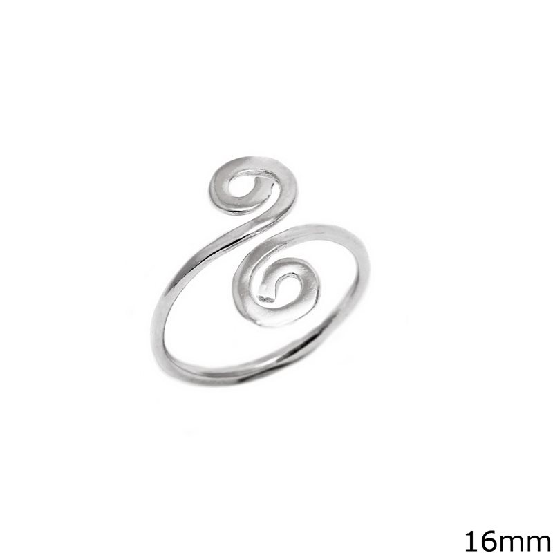 Silver 925 Twisted Ring 16mm