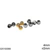 Stainless Steel Round Bead 4mm with Hole 2mm