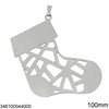 Stainless Steel New Years Lucky Charm Sock 100mm